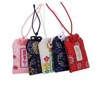 UKCOCO 5Pcs Japanese Omamori Amulet for Blessing Bag Charm Fortune Protection Thoughtful Special Someone Easy to Carry Purse Pocket