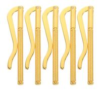 UKCOCO 5pcs Metal Spring Money Clip for Men Wallet Accessories, Vintage Alloy Banknote Holder, Mini Card Holder Insert Compatible with Bifold Wallets, Western Style Money Organizer