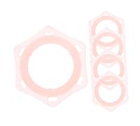 UKCOCO 5pcs Microphone Protection Rings Shockproof Mic Covers for Ktv Karaoke Non-slip Six-corner Holder Night Glow