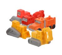 UKCOCO 5Pcs Mini Construction Vehicles Micro Landscaping DIY Decor Including Bulldozer Excavator Mixer Dump Truck Roller for Creative Play Road Scene Design