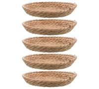 UKCOCO 5pcs Natural Straw Woven Bird Nests for Small Pets and Chickens, 19-21cm Diameter Flat Bottom Breeding and Hatching Nest Suitable for Pigeon, Rabbit, and Bird Cage Accessories
