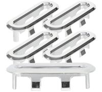 UKCOCO 5pcs Oval Sink Overflow Hole Cover Plastic Washing Basin Cover with Bright and Smooth Surface Suitable for Bathroom and Kitchen Use