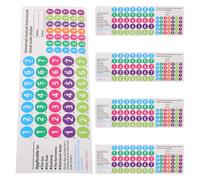 UKCOCO 5pcs Pan Flute Note Stickers for 16/18 Tube Pipes - Colorful Musical Scale Labels with Finger Position Marks - Wind Instrument Practice Decals for Beginners and Students