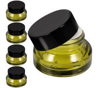 UKCOCO 5pcs Refillable Travel Cosmetic Cream Jars 15g Glass and Pp Containers with Lids for Storing Lotion, for Handmade Craft and New Year Random Color