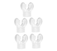 UKCOCO 5pcs Transparent Scuba Mouthpiece Plastic Diving Mouthpieces for Snorkeling Comfortable Fit Enhanced Airflow Compatible with Various Water Activities