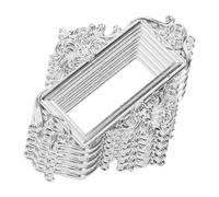 UKCOCO 5Pcs Vintage Metal Label Holder Frames for Drawer and Cabinet Retro Tag Label Card Frames Easy Install Cupboard Decoration Hardware for Office Library Post Office Use