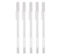 UKCOCO 5pcs White Eyebrow Mapping Pen with Fine Point Tip for Precise Tattoo Skin Marking, Waterproof Plastic Skin Markers for Eyebrow and Lip Stencil Use