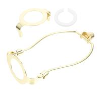 UKCOCO 6-Inch Gold Lamp Harp Holder with Metal Saddle Mount Adapter for Table and Floor Lamps DIY Lighting Accessory for Shade Bracket Repair and Replacement