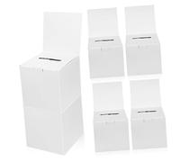 UKCOCO 6 Pcs Cardboard Ballot Boxes with Slot Reusable Lightweight Raffle Containers for Voting Donation Charity Gift Wrapping Storage Organizers