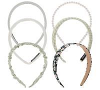 UKCOCO 6 Pcs Girl Hair Accessories Decorative Headbands with Fabric and Plastic Material Lightweight Headbands for Travel and Shopping Party Use