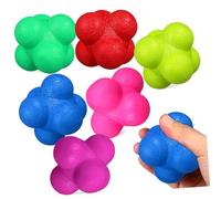 UKCOCO 6 Pcs Hexagonal Reaction Balls for Agility Training Indoor Fitness Balls for Enhancing Reaction and Hand Eye Coordination Skills for and Parent Interaction