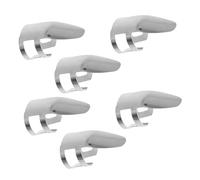 UKCOCO 6 Pcs Stainless Steel Large Hole Finger Picks Guitar Banjo Adjustable Finger Protector Set Practical Musical Instrument Accessory for Players