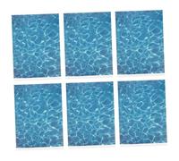 UKCOCO 6 Sheets DIY Water Ripple Stickers Self Adhesive Realistic Miniature Lake Scene Decals for Dollhouse Floorboard Micro Landscape Model Building