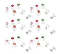UKCOCO 60pcs Bridal Spiral Hair Clips with Single Rhinestone Crystal, Spring-loaded Hairpins for Wedding Women, Assorted Colors Hair Accessories for Brides and Random Color