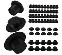 UKCOCO 60pcs Mini Snowman Hats Wide Brim DIY Craft Decorations for Christmas Party Stage Festival Versatile Styles Small Decorative Hats for Dolls Snowman Ornaments