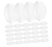 UKCOCO 60pcs Transparent Double Convex Lens Kit Biconvex Optical Lenses for Physics Experiments DIY Craft Projects Educational Teaching Tools for Light Properties and Optics Learning