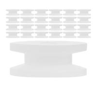 UKCOCO 60pcs White Plastic Pulley Wheel 9.3mm Diameter Belt Pulley Gear for DIY Motor Model School Project Plastic Drive for Rc Cars and Airplane