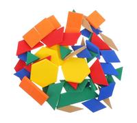 UKCOCO 64pcs EVA Foam Geometric Shape Blocks Soft Pattern Learning for Preschoolers Classroom Use Safe Sensory Development Manipulatives