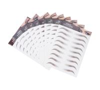 UKCOCO 6d Waterproof Eyebrow Transfer Stickers, 9 Sheets Fake Hair-like Brow, Brown Temporary Eyebrow Stickers for Natural Look and Wear