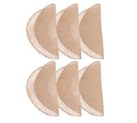 UKCOCO 6pcs 32cm round Natural Burlap Placemats, Rustic Farmhouse Table Mats for Wedding, Party, Dinner Table Decoration