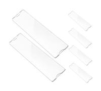 UKCOCO 6Pcs Acrylic Nameplate Holder with Adhesive Tapes Transparent Wall Mount Sign Frame for Office Doors and Desks Clear Display Stand for Employee Names Numbers Job Titles