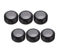 UKCOCO 6pcs Black Plastic Empty Eyeshadow Cases with Visibility and Convenient Storage, Refillable Makeup Powder Sample Containers for Home Or Travel