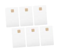 UKCOCO 6pcs Blank White PVC Id Cards with Chip for Driver Identification and Access Control System Printable Business Card Blanks for Truck Drivers Secure Data Transmission