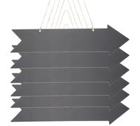 UKCOCO 6pcs Blank Writable Arrow Signs Chalkboard Arrow Sign 11.8x3.9x0.4inch Wood Double Side Design Can Be Hung on Wall Or Door for Housewarming and Home Decoration