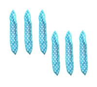 UKCOCO 6pcs Blue Polka Dot Pattern Self Grip Hair Rollers Curling Straps for Women, Soft Sponge Hair Curling Tools for DIY Hairstyling and Sleep Use