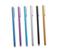 UKCOCO 6pcs Capacitive Stylus Pens for Touch Screens Lightweight and Sturdy Copper Aluminium Alloy with Draw on Touch Screen Feature, Assorted Colour for Tablet and Style