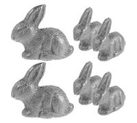 UKCOCO 6pcs Cast Iron Rabbit Cooking Tool for Natural, Vegan Athlete Dietary Aid, Portable Kitchen Utensil Set for Anemia Support and Pregnancy Nutrition