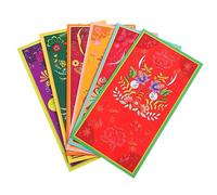 UKCOCO 6pcs Chinese Year Red Envelopes Paper Lucky Money Packets Mixed Styles for Lunar Year Dragon Festival Gift Prosperity Blessings Celebration