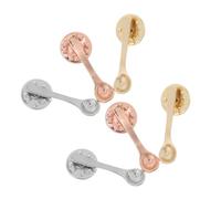 UKCOCO 6pcs Coffee Brooch Lapel Pin Set - Alloy Spoon-shaped Badge for Women - Creative Coffee-themed Metal Safety Pins for Jackets, Bags, Hats - Multi-color Gold, Silver, Rose Gold