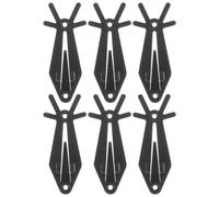 UKCOCO 6pcs Deer Skull Hanger Wall Hook, Stainless Steel Deer Mount Hook Black with Screws, Lightweight Display Rack for Collections, Indoor Outdoor Wall Hanging