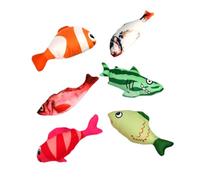 UKCOCO 6pcs Fish Water Pet Fish Simulated Fish Plush Fish for Cats Cat Swimming Plush Fish Fish for Cats Cat Interactive Cotton