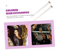 UKCOCO 6pcs Gold Glitter Hair Tinsel Extensions for Women and Fashionable Hair with DIY Styling for Party Highlights and Daily Wear