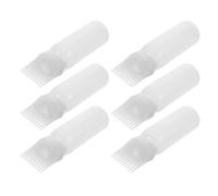 UKCOCO 6pcs Hair Dye Root Applicator Bottles with Comb Brush and Graduated Scale Hair Oil Oiling Bottles for Salon and Home Use and Scalp Treatment Tools