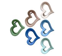 UKCOCO 6pcs Heart Shape Hair Claw Clips Medium for Women Thick Thin Hair Adorable Claw Clips for Back of Head Styling Random Color