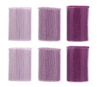 UKCOCO 6pcs Latch Hook Rug Yarn Set Acrylic Pre-Cut Purple Shades for DIY Crochet, Sewing, Knitting Crafts and Rug Making Supplies