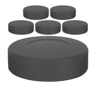 UKCOCO 6pcs Matte Surface Hockey Pucks for Ice and Street Hockey Practice, Black Training Pucks for School Sports and Skating Practice Equipment