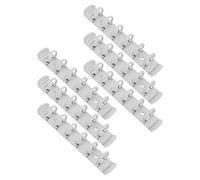 UKCOCO 6pcs Metal Binder Ring Replacement Set 6 Hole Design White Openable Rings Quick Page Addition Or Removal Binding Spines for A7 Paper Documents Project Management