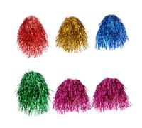 UKCOCO 6pcs Metallic Tinsel Wigs Vibrant Hair Accessories for Women Men for Parties Fancy Dress Events Includes Gold Red Green Blue and Wigs