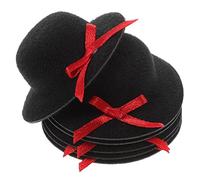UKCOCO 6pcs Mini Bowknot Hats Adorable Decorative Miniature Hats for Dolls for DIY Crafts Wine Bottle Accents and for Childrens Day and Birthdays