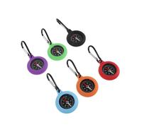 UKCOCO 6pcs Mini Compass Keychain with Carabiner Clip, Survival Camping Compass for Hiking, Backpacking, Outdoor Adventure, and Party Favors