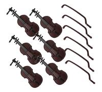 UKCOCO 6pcs Miniature Violin Ornament Realistic Tiny Violin Models for Home Decor Holiday Decoration and Giving for and Musical Atmosphere