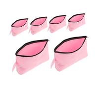 UKCOCO 6pcs Multi Purpose Canvas Pouches with Zipper Blank Makeup Organizer Bags for Travel Toiletry Pen Storage and DIY Personalization Suitable for Artists Students Professionals