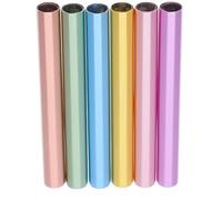 UKCOCO 6pcs Nail Art Pen Caps 8mm Inner Diameter Zinc Alloy Sealed Manicure Brush Covers Matte Rainbow Color Light-proof Nail Brush Extension Accessories