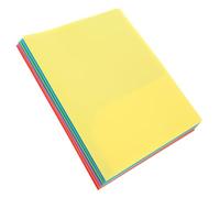 UKCOCO 6pcs Plastic Pocket Folders with Dual Clamps Colored Gradient File Folders for School and Office Large Capacity Organizers for Document Storage and Presentation