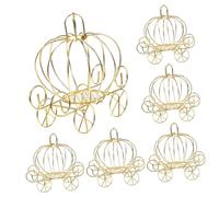 UKCOCO 6Pcs Pumpkin Carriage Boxes Elegant Wedding Favor Candy Boxes for Parties Showers Christmas Unique Hollow Design for Treats and Decorations
