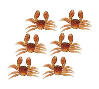 UKCOCO 6pcs Realistic Artificial Crab Fishing Lures Durable PVC Soft Baits Wear Resistant Simulated Freshwater Bait for
